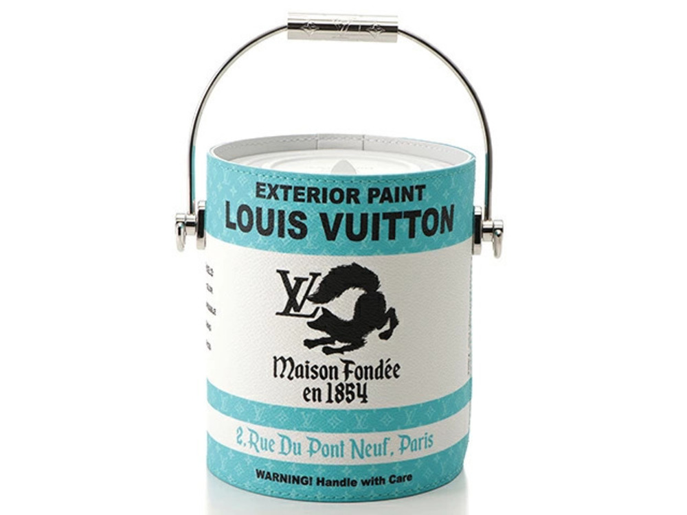 LOUIS VUITTON Shoulder Bag LV Paint Can Blue White Calfskin